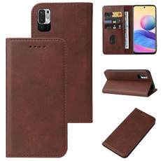 For Xiaomi Redmi 10 5G Magnetic Closure Leather Phone Case(Brown)