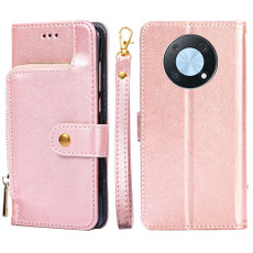 For Huawei nova Y90 4G Zipper Bag Leather Phone Case(Rose Gold)