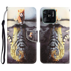 For Xiaomi Redmi 10C Colored Drawing Leather Phone Case(Tiger) For Xiaomi Redmi 10C Colored Drawing Leather Phone Case(Tiger)