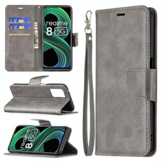 For OPPO Realme 8 5G/Realme V13 5G Retro Lambskin Texture Pure Color Horizontal Flip PU Leather Case with Holder & Card Slots & Wallet & Lanyard(Grey) For OPPO Realme 8 5G/Realme V13 5G Retro Lambskin Texture Pure Color Horizontal Flip PU Leather Case with Holder & Card Slots & Wallet & Lanyard(Grey)