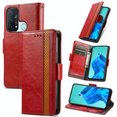 For OPPO Reno 5A CaseNeo Business Splicing Dual Magnetic Buckle Horizontal Flip PU Leather Case with Holder & Card Slots & Wallet(Red) For OPPO Reno 5A CaseNeo Business Splicing Dual Magnetic Buckle Horizontal Flip PU Leather Case with Holder & Card Slots & Wallet(Red)