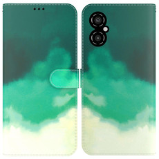 For Xiaomi Poco M4 5G Watercolor Pattern Flip Leather Phone Case(Cyan Green) For Xiaomi Poco M4 5G Watercolor Pattern Flip Leather Phone Case(Cyan Green)