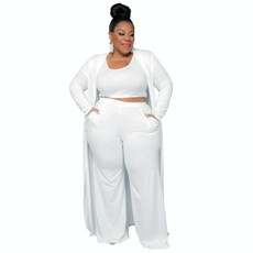 Casual Fashion Sports Home Three-piece Set (Color:White Size:L) Casual Fashion Sports Home Three-piece Set (Color:White Size:L)