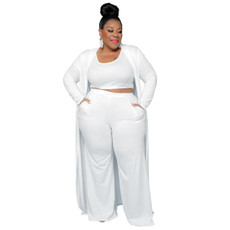 Casual Fashion Sports Home Three-piece Set (Color:White Size:XL) Casual Fashion Sports Home Three-piece Set (Color:White Size:XL)