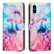 For Xiaomi Redmi A1 Painted Marble Pattern Leather Phone Case(Pink Purple) For Xiaomi Redmi A1 Painted Marble Pattern Leather Phone Case(Pink Purple)