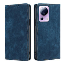 For Xiaomi Civi 2 5G RFID Anti-theft Brush Magnetic Leather Phone Case(Blue) For Xiaomi Civi 2 5G RFID Anti-theft Brush Magnetic Leather Phone Case(Blue)