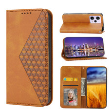 For Xiaomi Redmi Note 12 Pro 5G China Cubic Grid Calf Texture Magnetic Leather Phone Case(Yellow) For Xiaomi Redmi Note 12 Pro 5G China Cubic Grid Calf Texture Magnetic Leather Phone Case(Yellow)