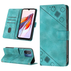 For Xiaomi Redmi 12C / 11A 4G Skin-feel Embossed Leather Phone Case(Green)