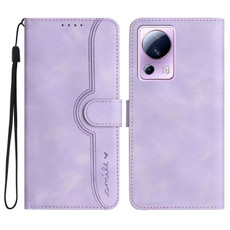 For Xiaomi Civi 2 Heart Pattern Skin Feel Leather Phone Case(Purple) For Xiaomi Civi 2 Heart Pattern Skin Feel Leather Phone Case(Purple)