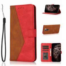 For Xiaomi Redmi Note 8 Pro Dual-color Stitching Leather Phone Case(Brown Red)
