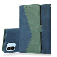 For Xiaomi Redmi A1 Dual-color Stitching Leather Phone Case(Blue Green)