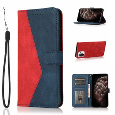 For Xiaomi Mi 11 Dual-color Stitching Leather Phone Case(Red Blue)