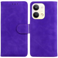 For OPPO Reno9 Pro Skin Feel Pure Color Flip Leather Phone Case(Purple)