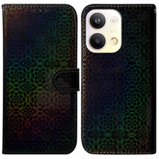 For OPPO Reno9 Pro Colorful Magnetic Buckle Leather Phone Case(Black)