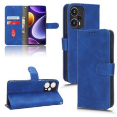 For Xiaomi Redmi Note 12 Turbo Skin Feel Magnetic Flip Leather Phone Case(Blue)