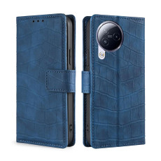 For Xiaomi Civi 3 5G Skin Feel Crocodile Magnetic Clasp Leather Phone Case(Blue) For Xiaomi Civi 3 5G Skin Feel Crocodile Magnetic Clasp Leather Phone Case(Blue)