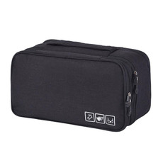 Travel Waterproof Storage Bag Underwear Storage Finishing Bag(Black)