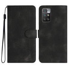 For Xiaomi Redmi 10 Heart Pattern Skin Feel Leather Phone Case(Black)