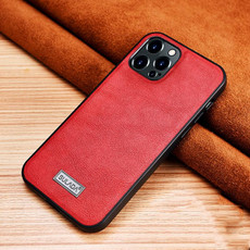 For iPhone 13 Pro SULADA Shockproof TPU + Handmade Leather Protective Case (Red) For iPhone 13 Pro SULADA Shockproof TPU + Handmade Leather Protective Case (Red)