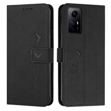 For Xiaomi Redmi Note 12S 4G Global Skin Feel Heart Pattern Leather Phone Case(Black) For Xiaomi Redmi Note 12S 4G Global Skin Feel Heart Pattern Leather Phone Case(Black)