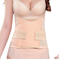 Postpartum Abdomen Belt Bundles Abdominal Vented Pregnant Women Bundles Belly Belt, Size: XL(Apricot)
