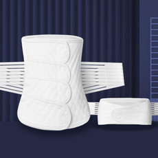 Postpartum Abdomen Belt Corset Belt Can Wear Elastic Abdomen Belt In All Seasons, Size: XL(White Two-piece Set)