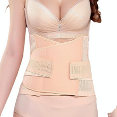 Postpartum Abdomen Belt Bundles Abdominal Vented Pregnant Women Bundles Belly Belt, Size: L(Apricot)