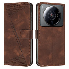 For Xiaomi 12 Ultra Dream Triangle Leather Phone Case with Lanyard(Brown)