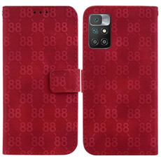 For Xiaomi Redmi 10 / 10 Prime Double 8-shaped Embossed Leather Phone Case(Red)