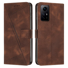 For Xiaomi Redmi Note 12S Dream Triangle Leather Phone Case with Lanyard(Brown)