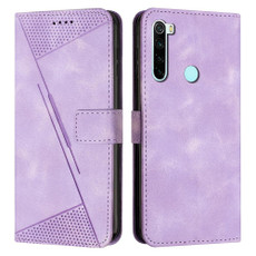 For Xiaomi Redmi Note 8 Dream Triangle Leather Phone Case with Lanyard(Purple)