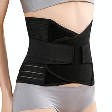 Postpartum Abdomen Belt Bundles Abdominal Vented Pregnant Women Bundles Belly Belt, Size: XL(Black)