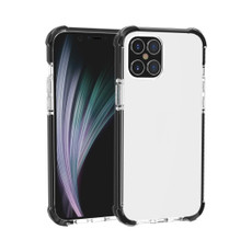 For iPhone 12 / 12 Pro Four-corner Shockproof TPU + Acrylic Protective Case(Black + Transparent)