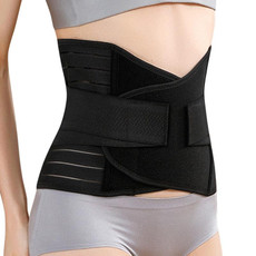 Postpartum Abdomen Belt Bundles Abdominal Vented Pregnant Women Bundles Belly Belt, Size: M(Black)