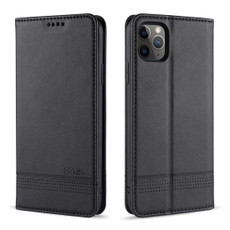 For iPhone 11 Pro Max AZNS Magnetic Calf Texture Horizontal Flip Leather Case with Card Slots & Holder & Wallet(Black)