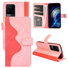 For Xiaomi Redmi K50 Stitching Horizontal Flip Leather Phone Case (Pink) For Xiaomi Redmi K50 Stitching Horizontal Flip Leather Phone Case (Pink)