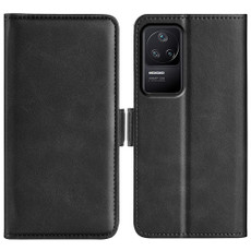 For Xiaomi Redmi K40S Dual-side Magnetic Buckle Horizontal Flip Leather Phone Case(Black)