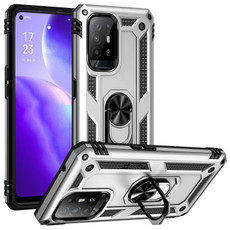 For OPPO Reno5 Z Shockproof TPU + PC Phone Protective Case with 360 Degree Rotating Holder(Silver) For OPPO Reno5 Z Shockproof TPU + PC Phone Protective Case with 360 Degree Rotating Holder(Silver)