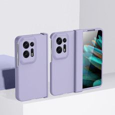 For OPPO Find N2 Three-stage Skin Feel PC Phone Case with Hinge(Purple) For OPPO Find N2 Three-stage Skin Feel PC Phone Case with Hinge(Purple)