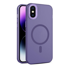 For iPhone XS / X MagSafe Frosted Translucent Mist Phone Case(Dark Purple) For iPhone XS / X MagSafe Frosted Translucent Mist Phone Case(Dark Purple)