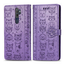 For OPPO A5 (2020) / A9 (2020) Cute Cat and Dog Embossed Horizontal Flip Leather Case with Holder & Card Slots & Wallet & Cartoon Clasp & Lanyard(Purple) For OPPO A5 (2020) / A9 (2020) Cute Cat and Dog Embossed Horizontal Flip Leather Case with Holder & Card Slots & Wallet & Cartoon Clasp & Lanyard(Purple)