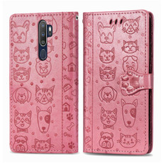 For OPPO A5 (2020) / A9 (2020) Cute Cat and Dog Embossed Horizontal Flip Leather Case with Holder & Card Slots & Wallet & Cartoon Clasp & Lanyard(Pink) For OPPO A5 (2020) / A9 (2020) Cute Cat and Dog Embossed Horizontal Flip Leather Case with Holder & Card Slots & Wallet & Cartoon Clasp & Lanyard(Pink)