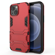 For iPhone 13 mini PC + TPU Shockproof Protective Case with Invisible Holder (Red)