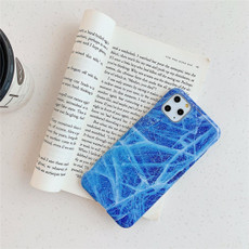 For iPhone 11 TPU Smooth Marbled IMD Mobile Phone Case(Sapphire Blue F25)