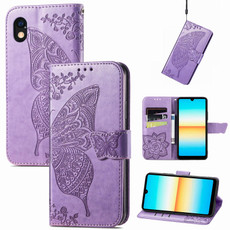 For Sony Xperia Ace III Butterfly Love Flower Embossed Leather Phone Case(Light Purple) For Sony Xperia Ace III Butterfly Love Flower Embossed Leather Phone Case(Light Purple)