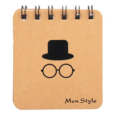Small Portable Notebook Mini Pocket Coil Notes, Model: Glasses And Hat