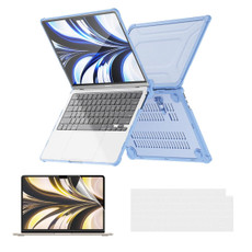 For MacBook Air 13.6 A2681 ENKAY Hat-Prince 3 in 1 Protective Bracket Case Cover Hard Shell with TPU Keyboard Film / PET Screen Protector, Version:US(Light Blue)