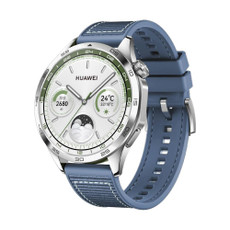 For Huawei Watch 4 Nylon Silicone Leather Watch Band(Blue)
