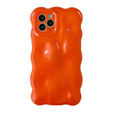 For iPhone 12 Pro Wave Bubbles TPU Phone Case(Pearlescent Orange)