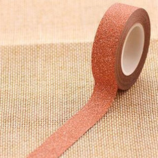 Flash Washi Sticky Paper Tape Label DIY Decorative Tape, Length: 10m(Orange)